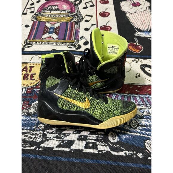 Nike Kobe 9 IX Size 9.5 Elite High Victory Green Black Neon